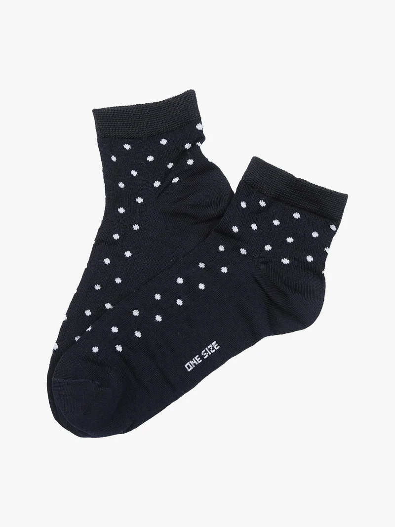 Calze corte da donna a pois - blu scuro