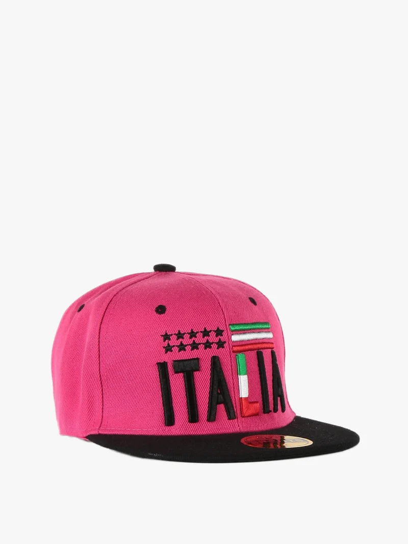 Cappello italia con visiera - fucsia