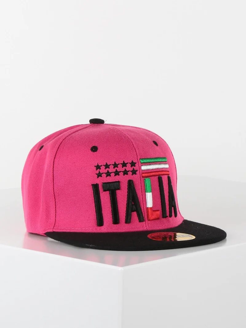 Cappello italia con visiera - fucsia