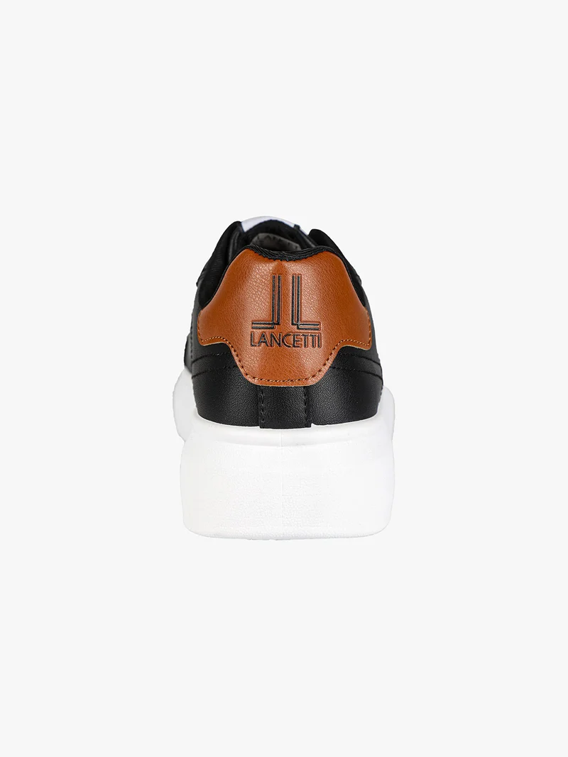 Sneakers basse da uomo bicolor - nero