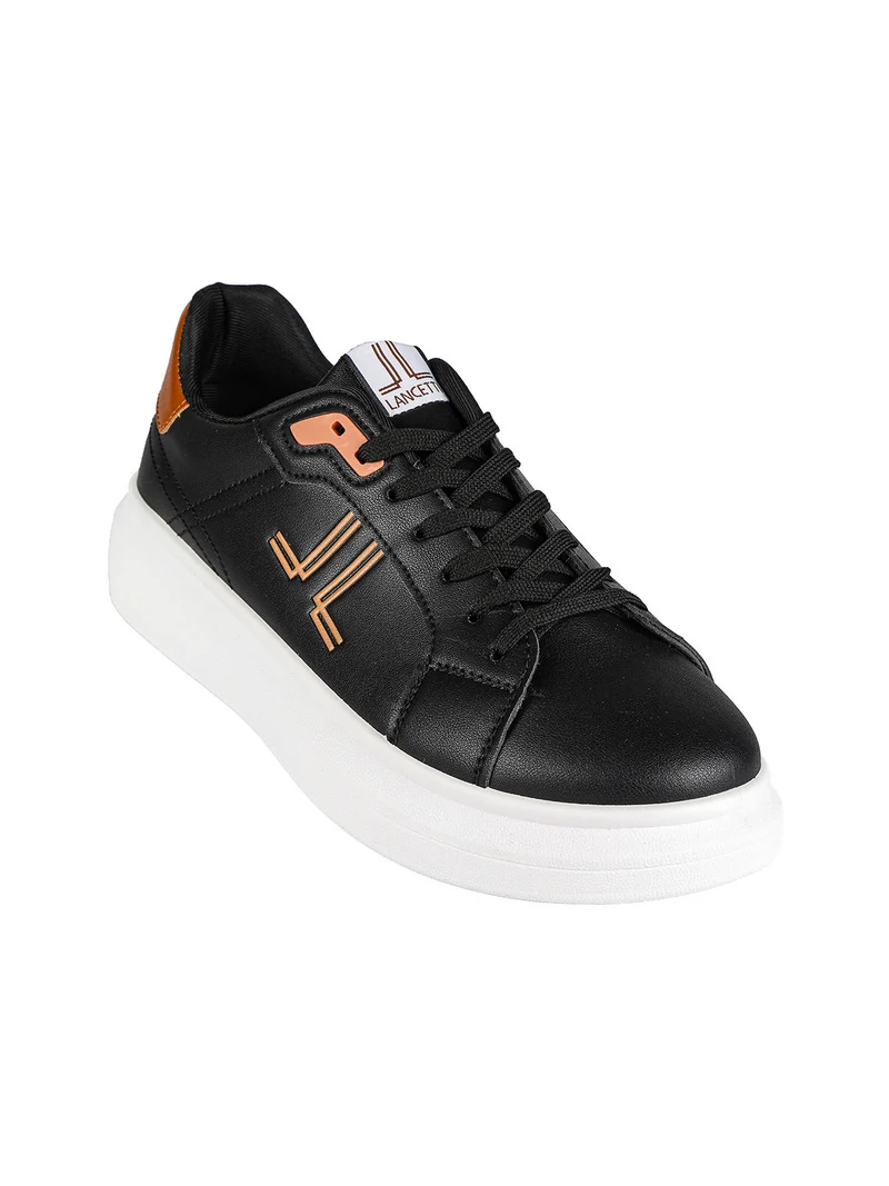 Sneakers basse da uomo bicolor - nero