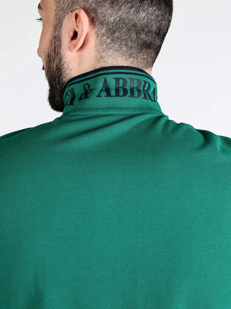 Polo da uomo a maniche corte in cotone - verde chiaro