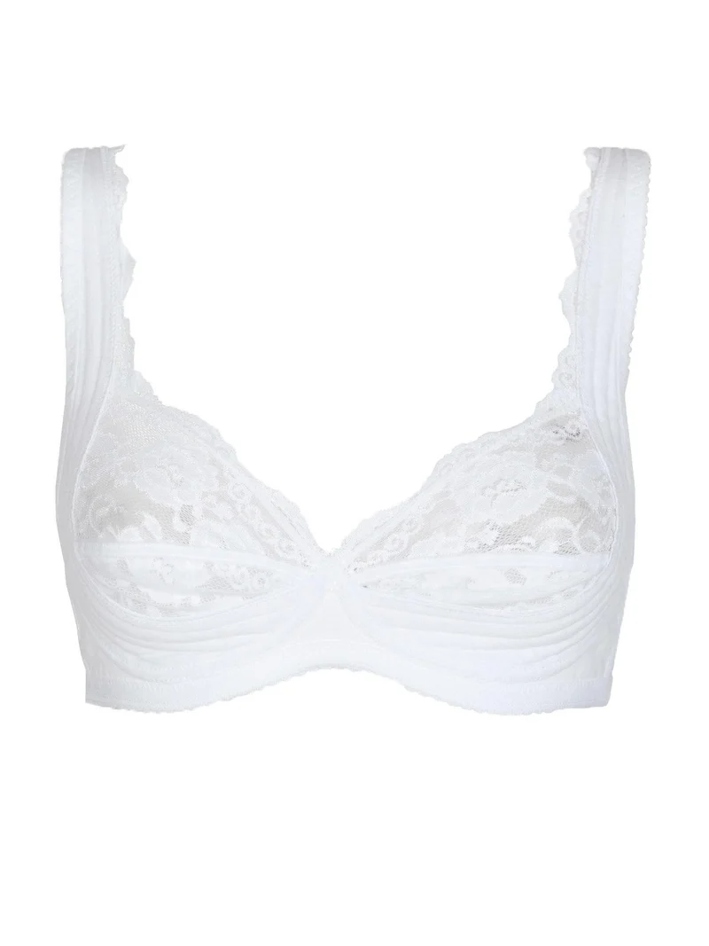 Reggiseno sfoderato con pizzo COMETA - bianco