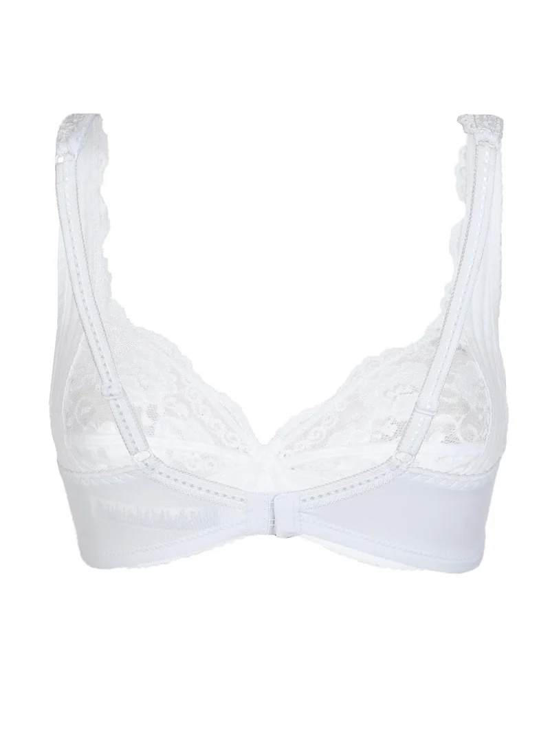 Reggiseno sfoderato con pizzo COMETA - bianco