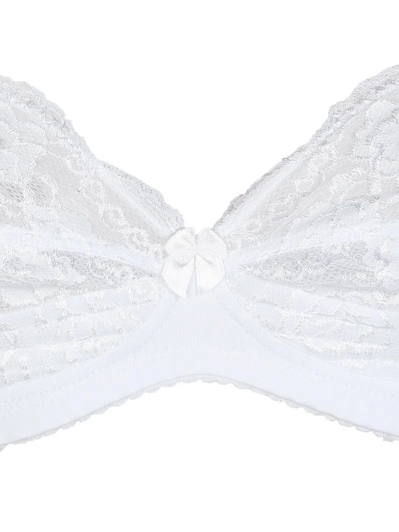 Reggiseno sfoderato con pizzo COMETA - bianco