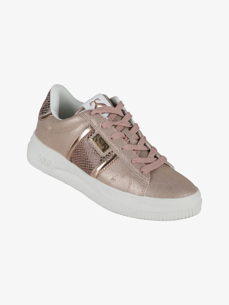GRAZIA ANIMAL GLITTER Sneakers donna stringate - rosa