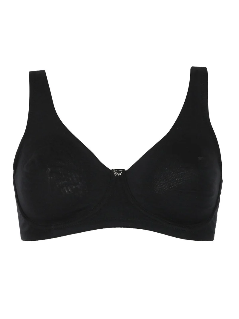 Reggiseno sfoderato in cotone con ferretto COPPA B S335 - nero