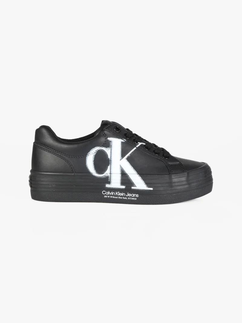 VULC FLATFORM OVER BRAND Sneakers in pelle donna - nero