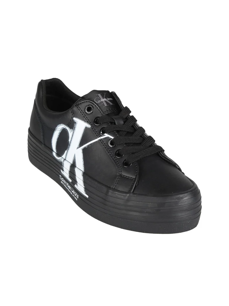 VULC FLATFORM OVER BRAND Sneakers in pelle donna - nero