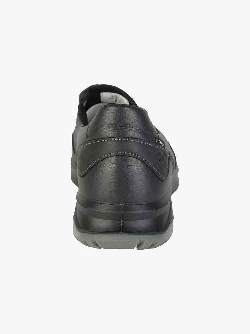 Scarpe in pelle da uomo slip on - nero