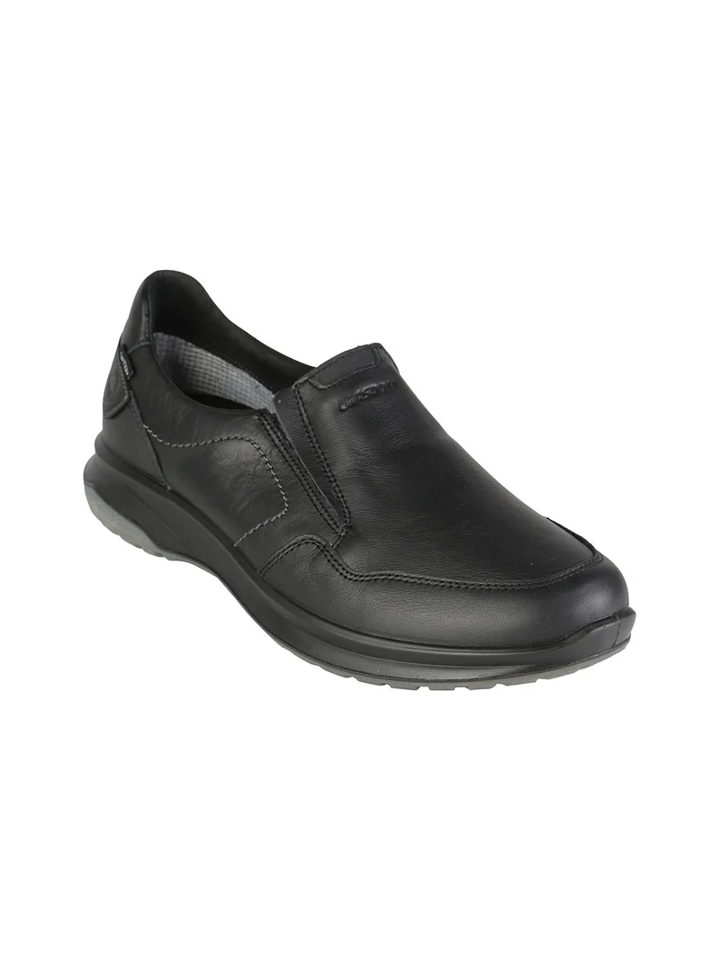 Scarpe in pelle da uomo slip on - nero