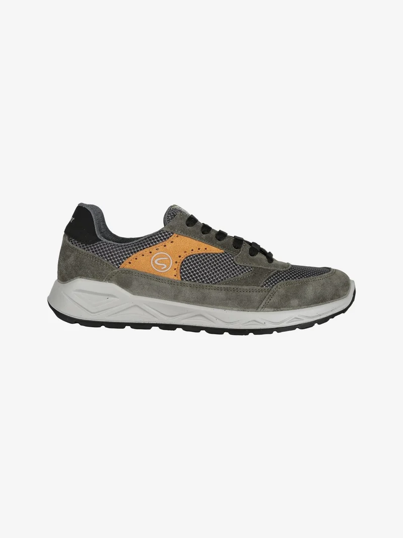 Sneakers in pelle stringate uomo - verde