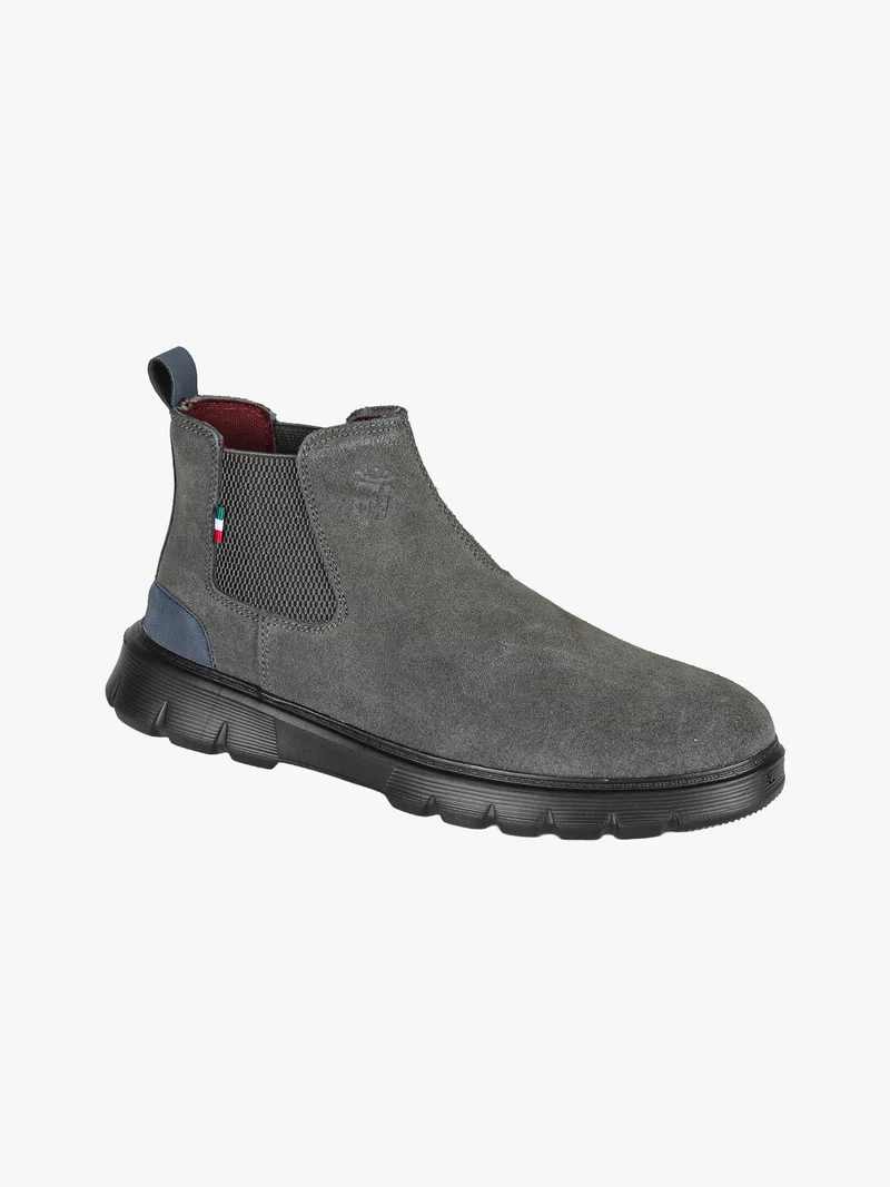 Stivaletti in pelle scamosciata da uomo - grigio scuro