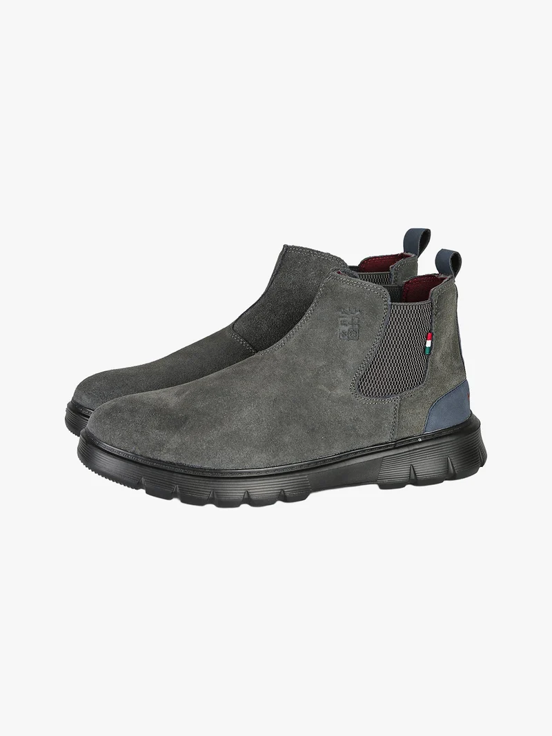 Stivaletti in pelle scamosciata da uomo - grigio scuro