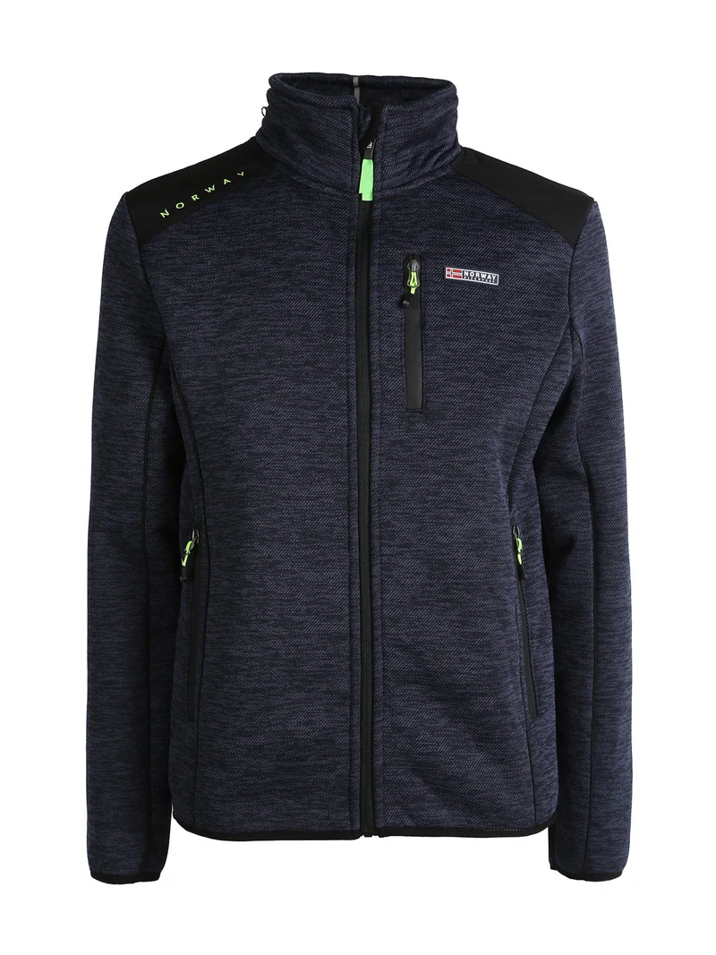 Giacca felpa invernale da uomo con zip - blu scuro