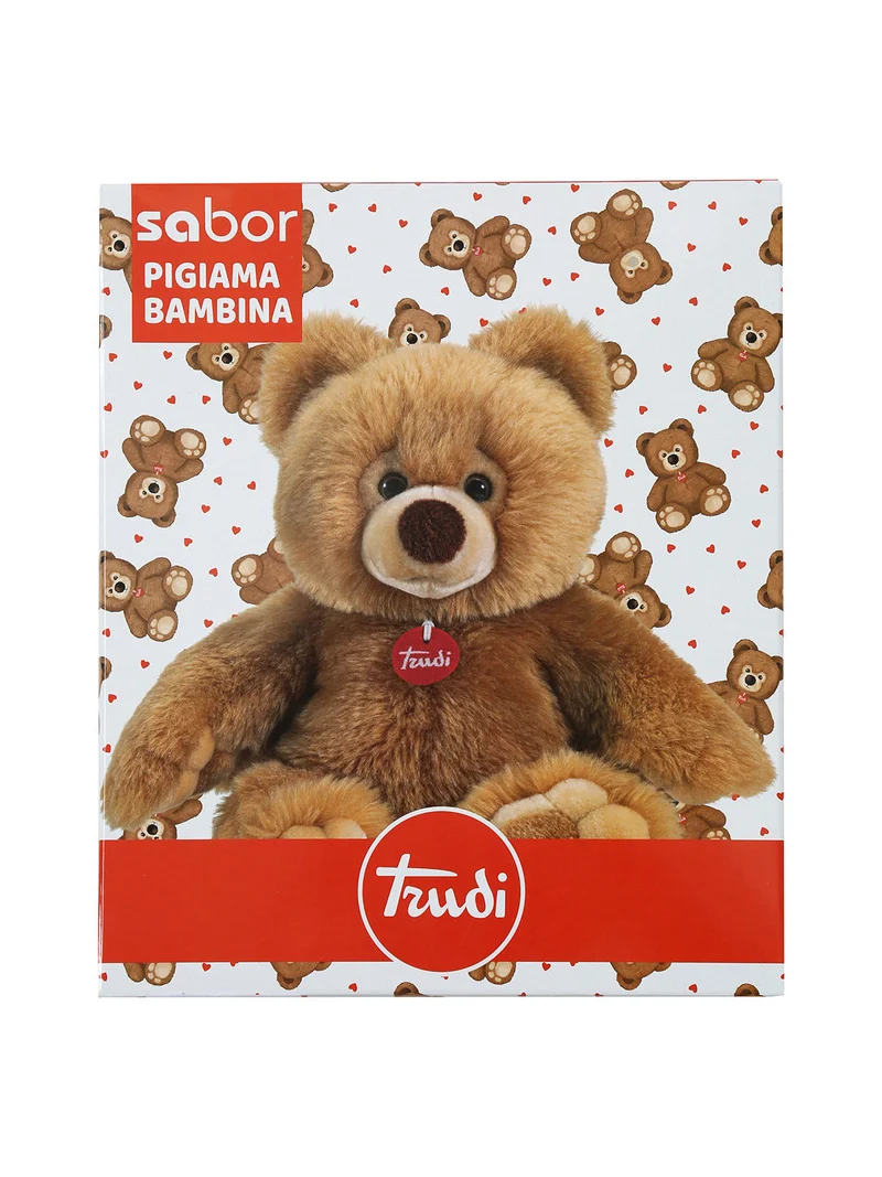 Pigiama lungo da bambina in cotone - panna
