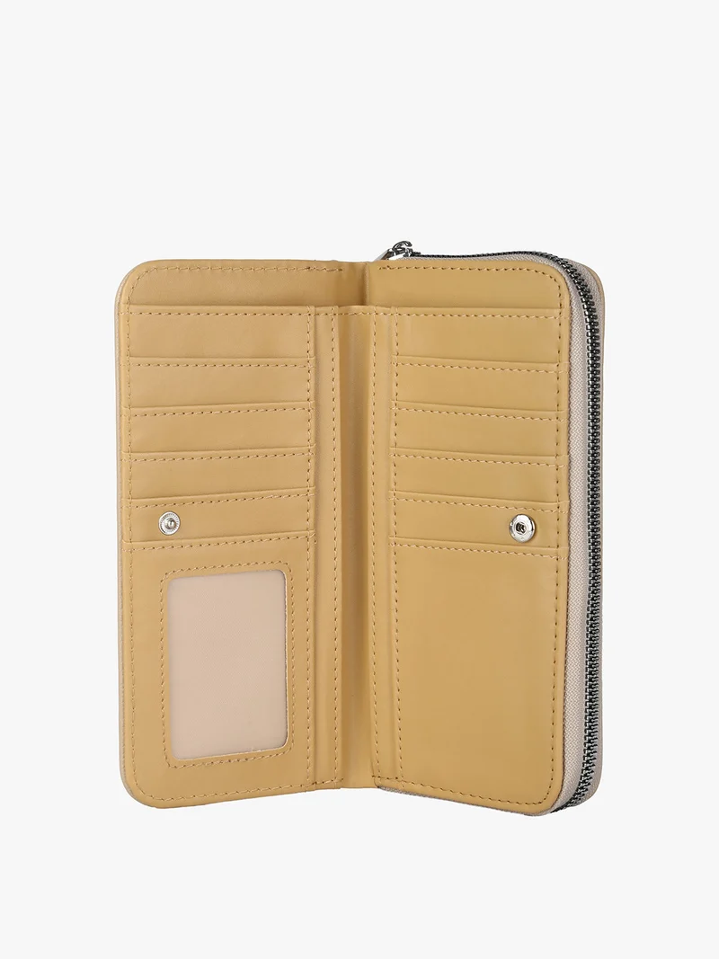 Portafoglio da donna con borchie - khaki