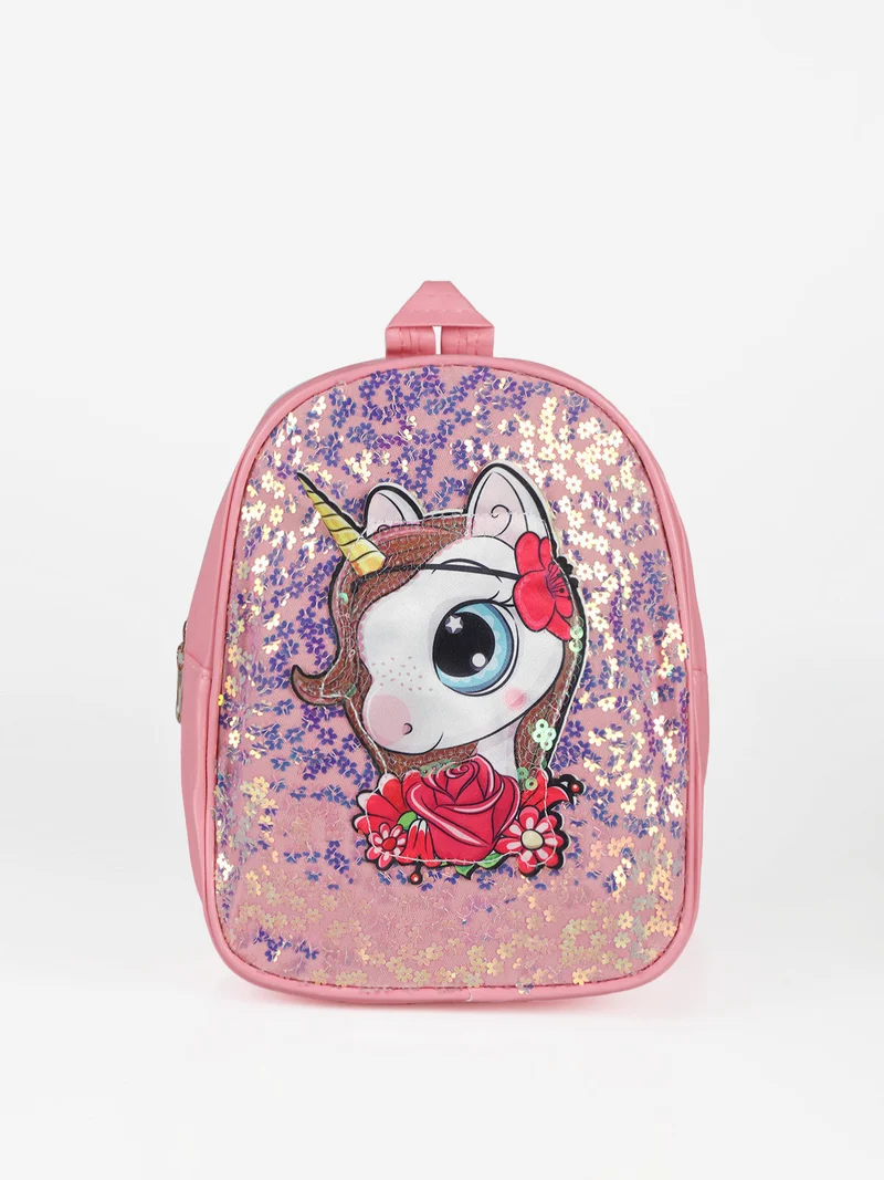 Zainetto da bambina con stampa unicorno - rosa