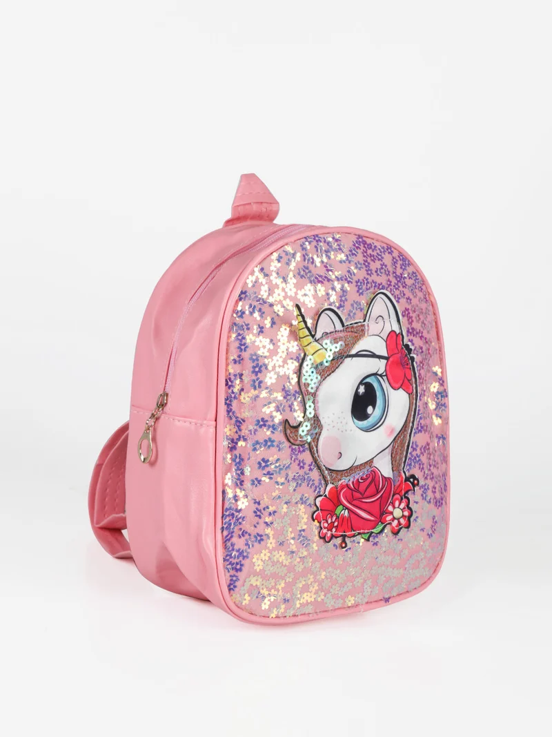 Zainetto da bambina con stampa unicorno - rosa