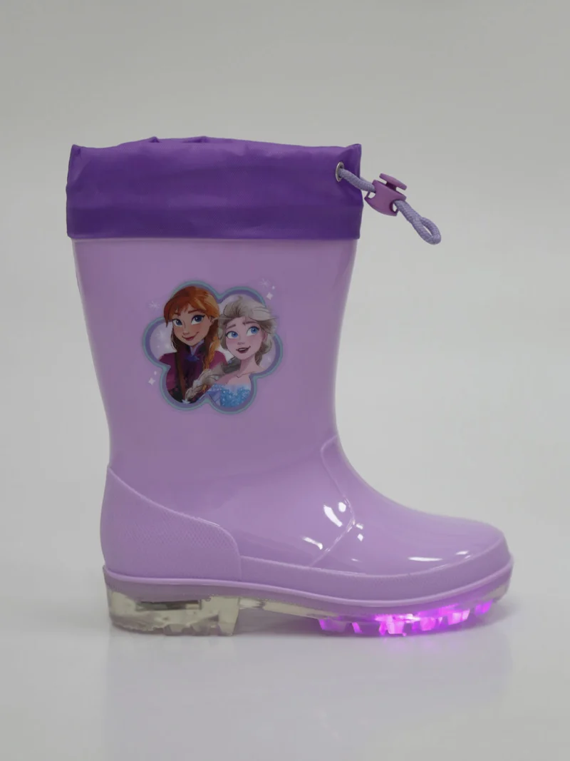 Stivali pioggia da bambina con luci - lilla