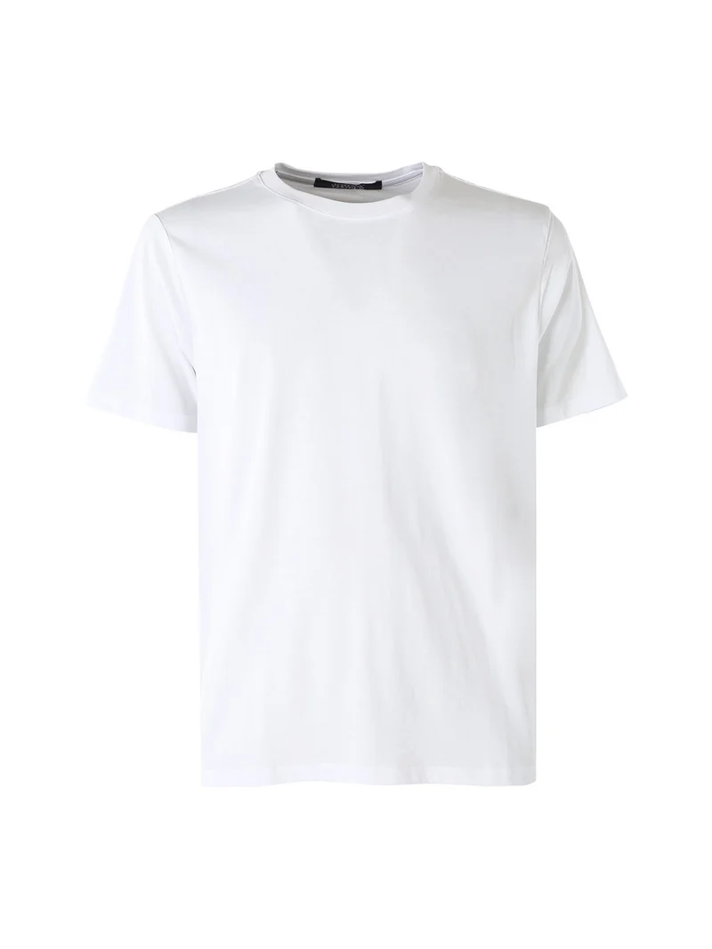 T-shirt girocollo da uomo in cotone - bianco