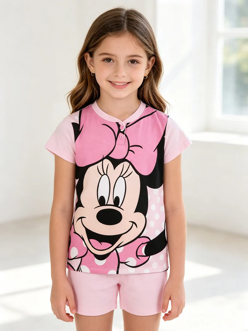 Pigiama corto Minnie - rosa