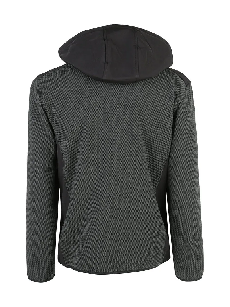 Felpa invernale da uomo con cappuccio e zip - militare