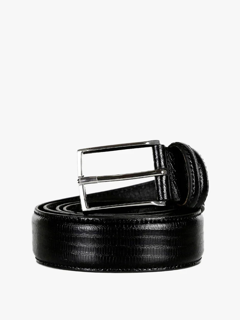 Cintura uomo in pelle - nero