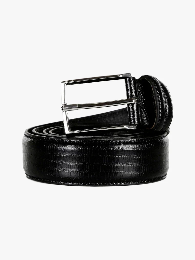 Cintura uomo in pelle - nero