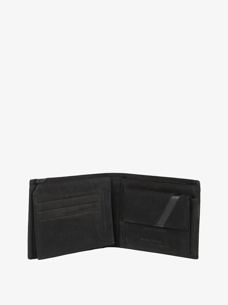 Portafoglio da uomo in pelle suede - nero