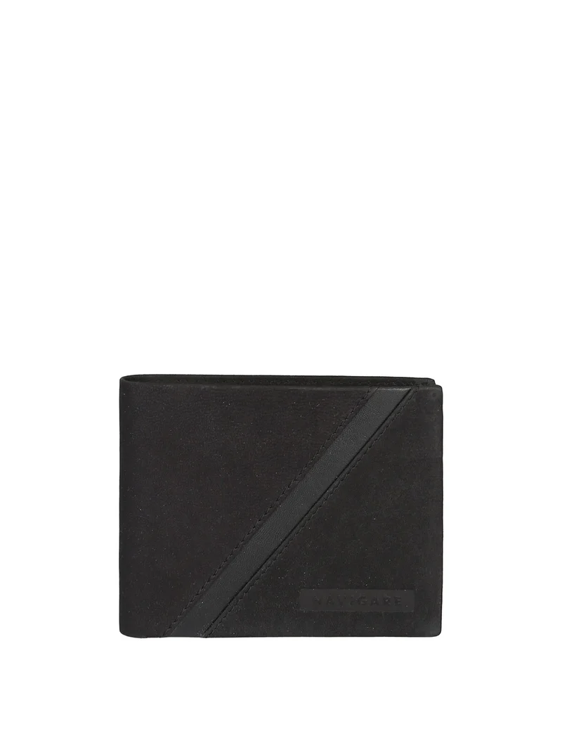 Portafoglio da uomo in pelle suede - nero
