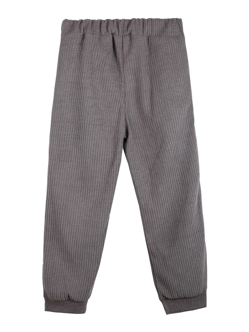 Pantaloni da bambina in velluto a costine - grigio