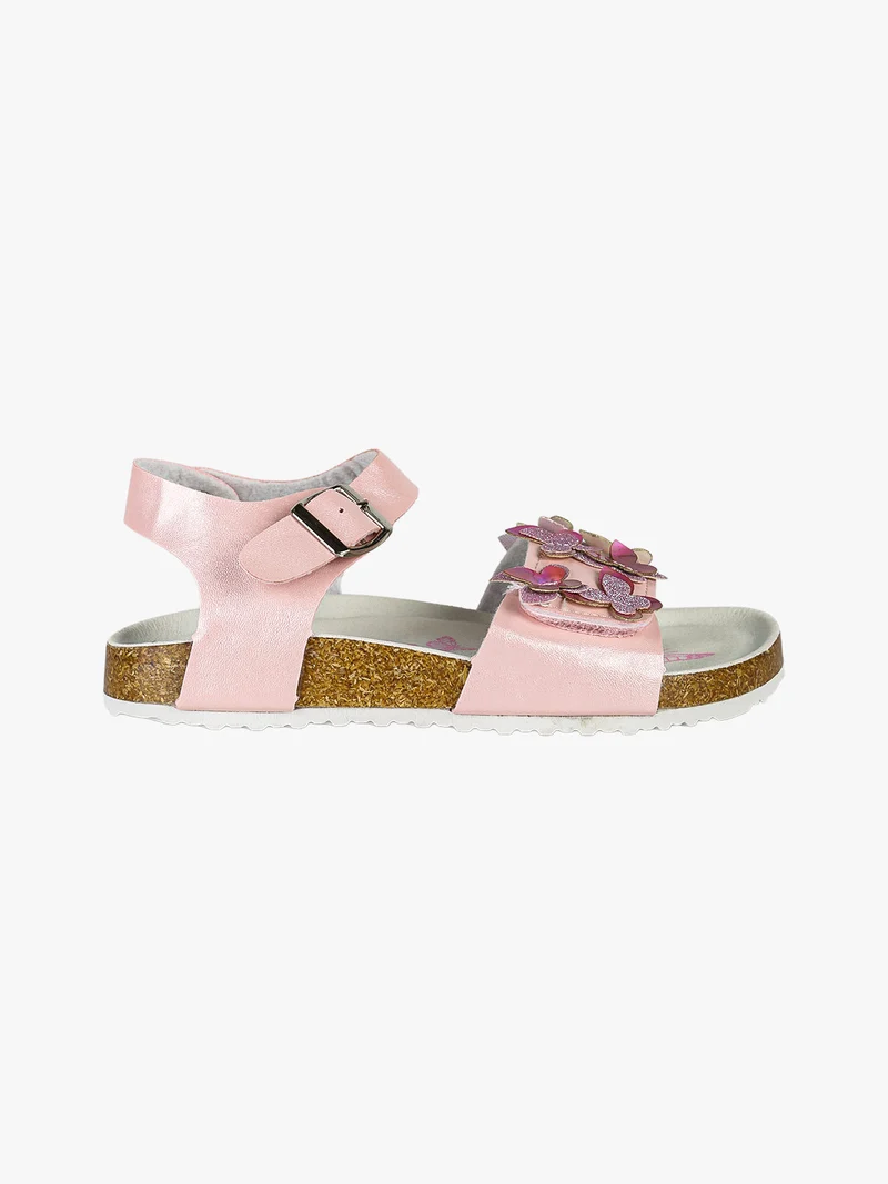 Sandali da ragazza con fibbia e cinturino a strappo - rosa