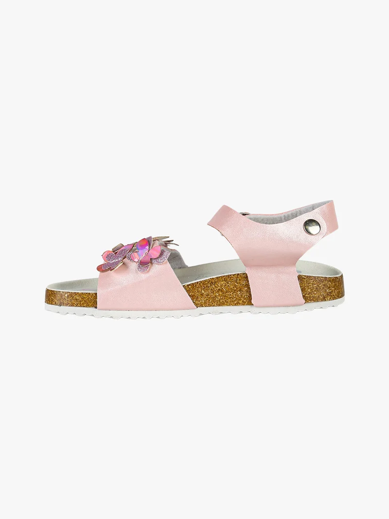 Sandali da ragazza con fibbia e cinturino a strappo - rosa