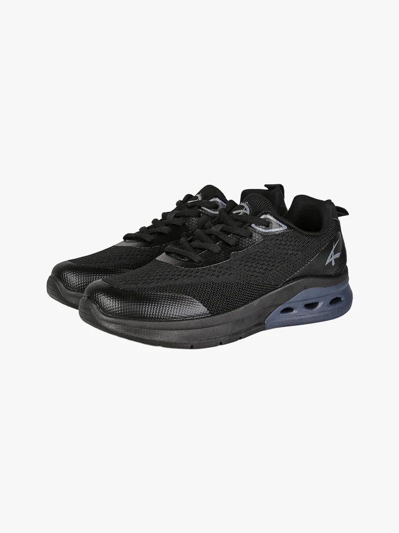 Sneakers sportive da uomo in maglia - nero