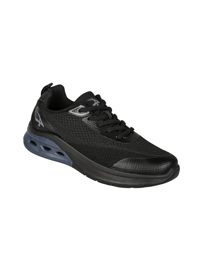 Sneakers sportive da uomo in maglia - nero