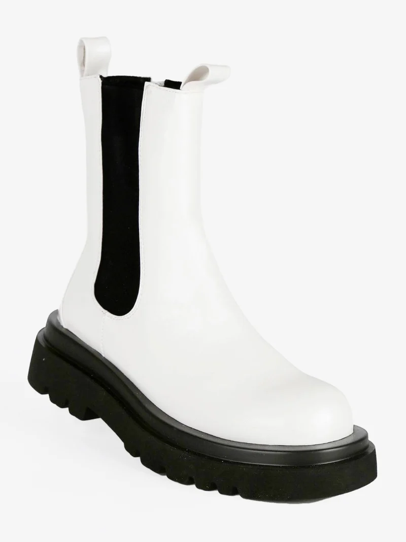 Stivaletti chelsea alti - bianco
