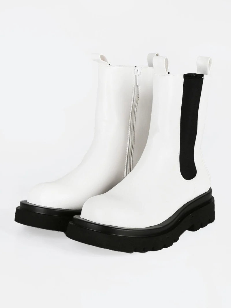Stivaletti chelsea alti - bianco