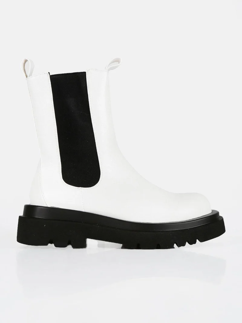 Stivaletti chelsea alti - bianco
