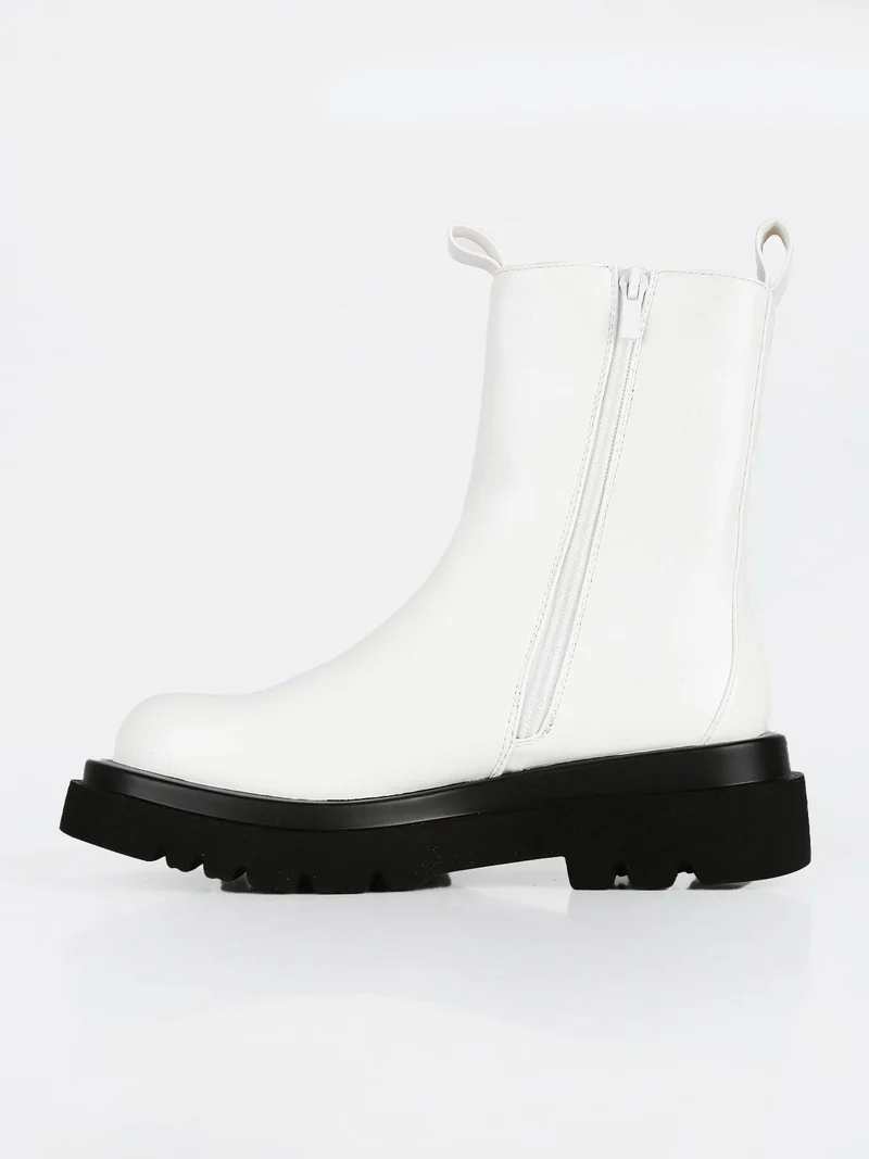 Stivaletti chelsea alti - bianco