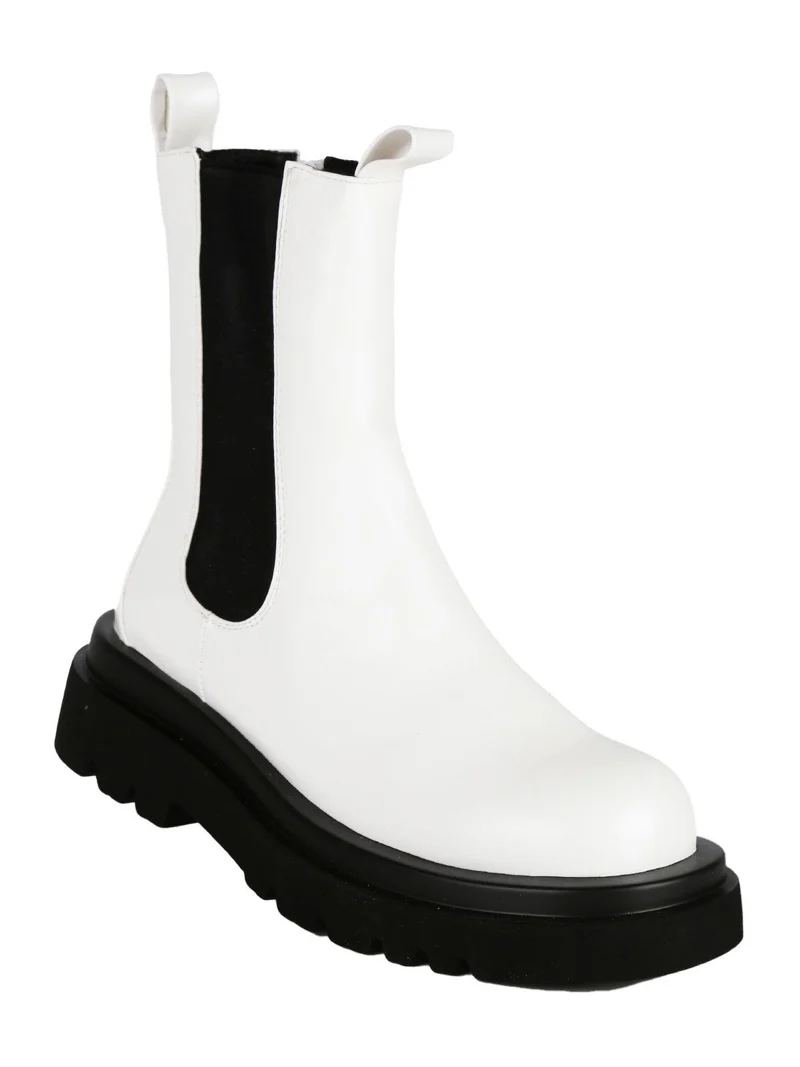 Stivaletti chelsea alti - bianco