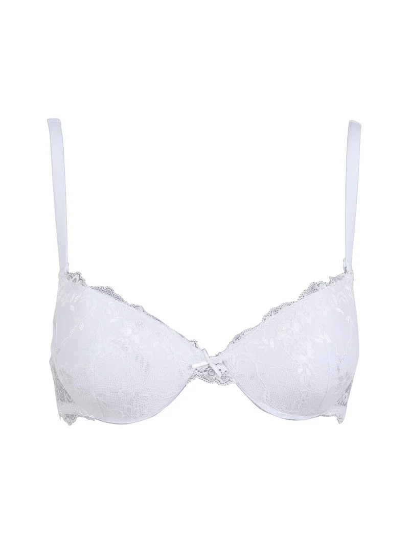 VIOLA Reggiseno push-up in gel coppa B con ferretto - bianco