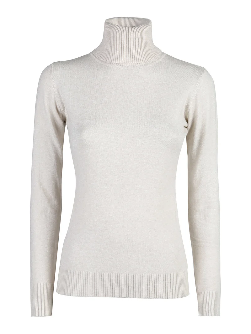 Maglia donna dolcevita - panna