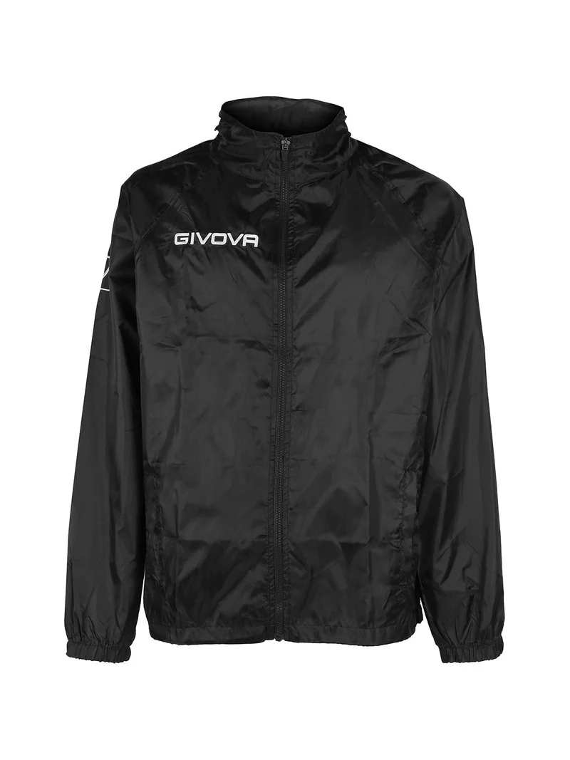 Giacca a vento da uomo con zip - nero