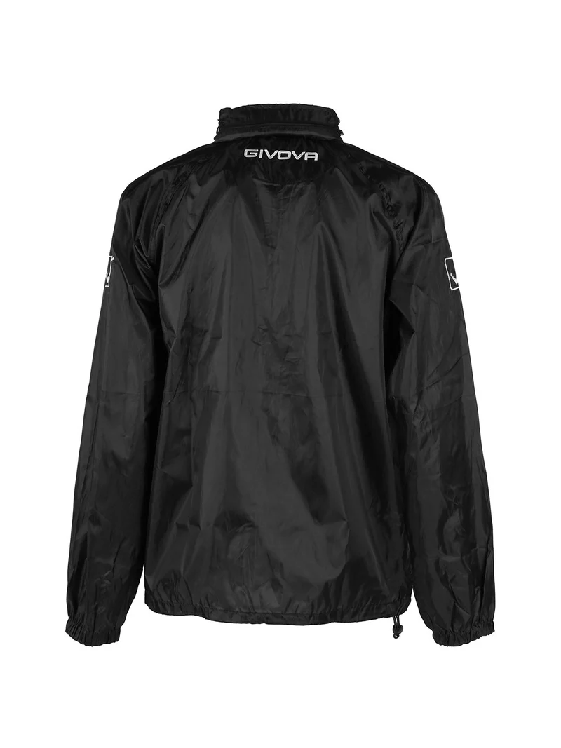 Giacca a vento da uomo con zip - nero