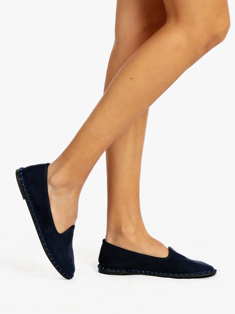 Espadrillas scamosciate donna - blu scuro