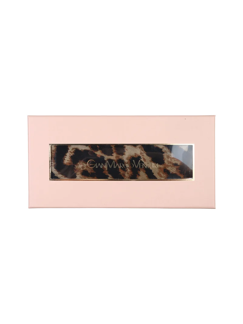Sciarpa animalier da donna sfrangiata - beige