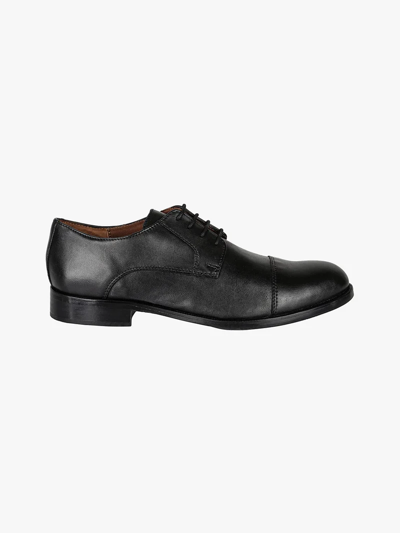 Scarpe stringate in pelle da uomo - nero