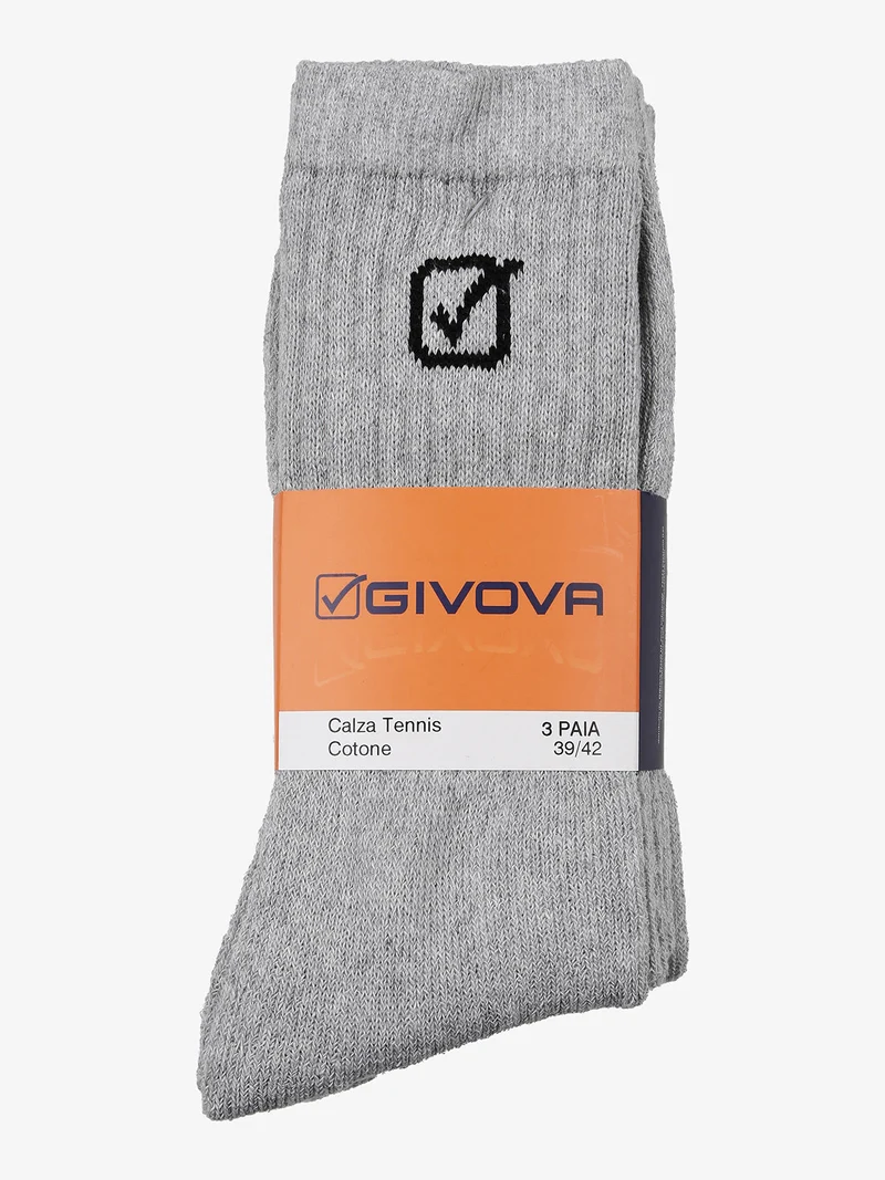 Calze tennis uomo 3 paia - grigio
