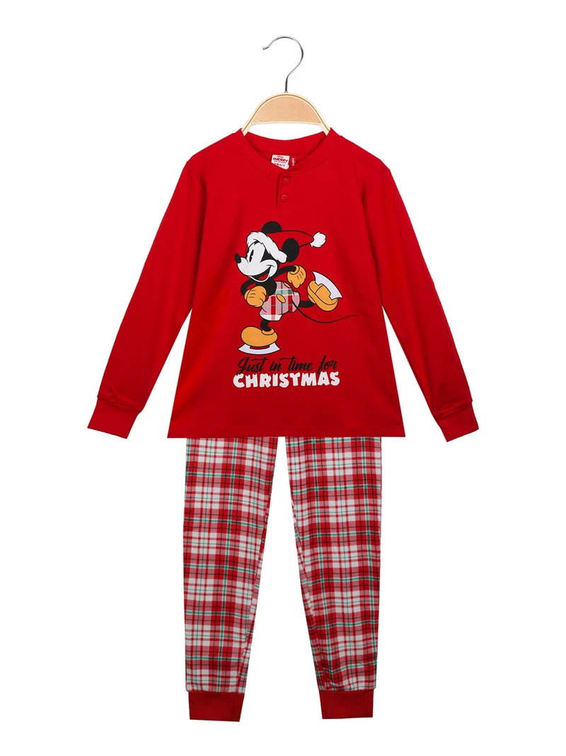 Topolino pigiama di Natale da bambino - rosso